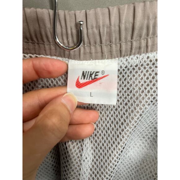 Nike Swim Sz L Shorts Light Orewood Brown Lined Pockets Stretch Comfort - Picture 3 of 16